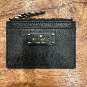 Kate Spade Black Textured Card Wallet